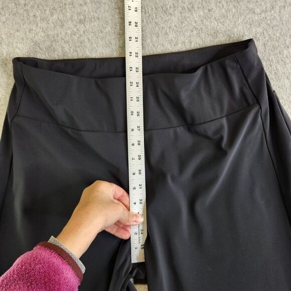 Athleta Pants Womens XL Black Meridian Wide Leg Luna Fabric Work Travel Commute - Picture 7 of 14